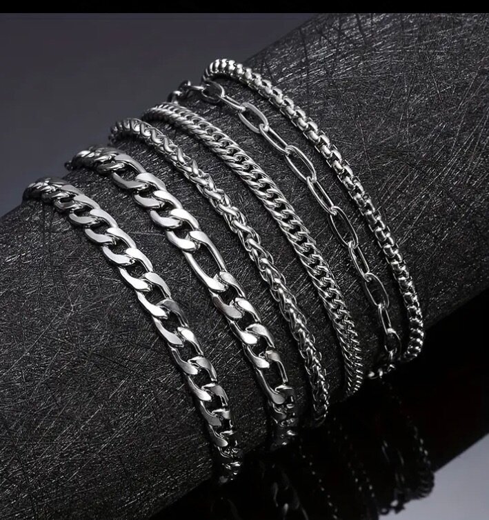 Lot de Bracelets en Acier