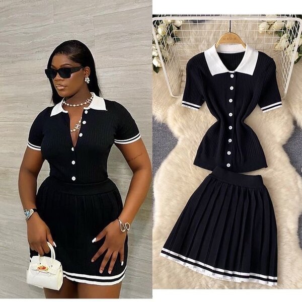 Pleated skirt and top