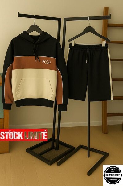 Ensemble Hoodie et Shorts Polo