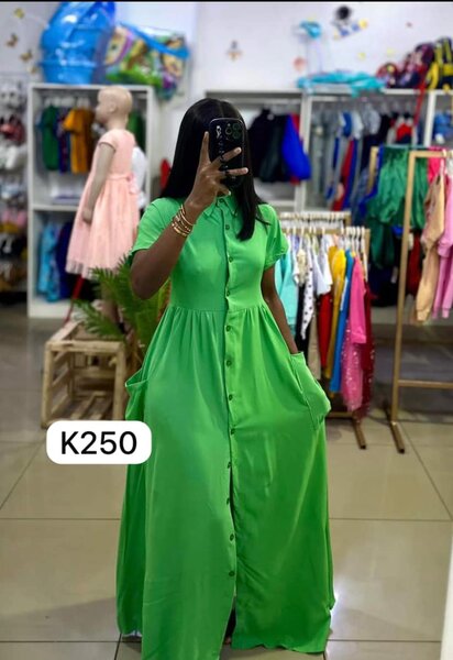 green dress