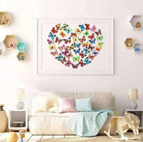Autocollant mural papillon LED