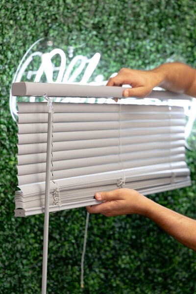 Mini blind curtains