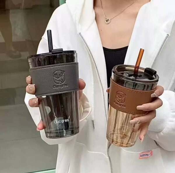 TASSE AVEC PAILLE 450ML SIMPLE