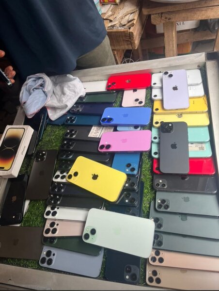 Brown apple phones 