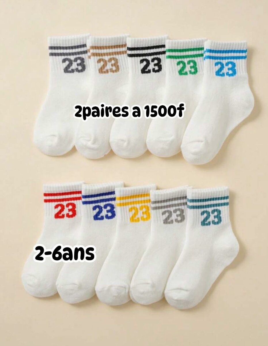 Chaussettes pour enfants de 1 à 3 ans