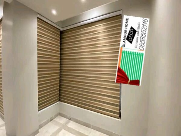 Beautifully customized Zebra blinds