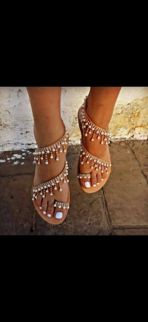 Sandales Perlées Élégantes