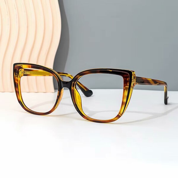 Image glasses, in glossy frame, for work at the computer and telephone with protection against screen radiation 