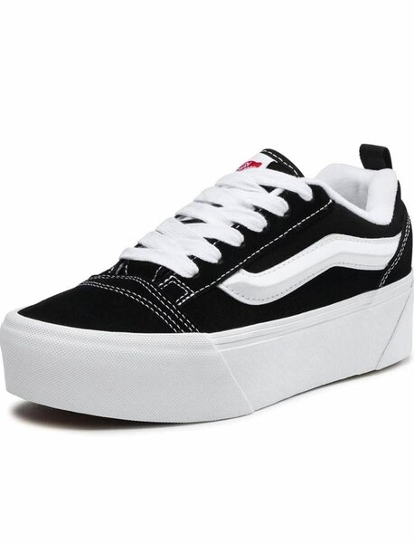 Vans Knu Skool Black White Men Unisex Platform Casual Shoes