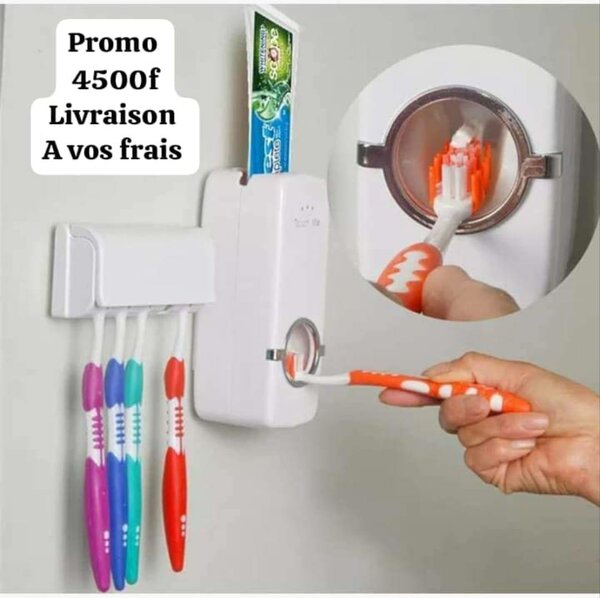 Protège brosse à dents + distributeur de pâte dentifrice
