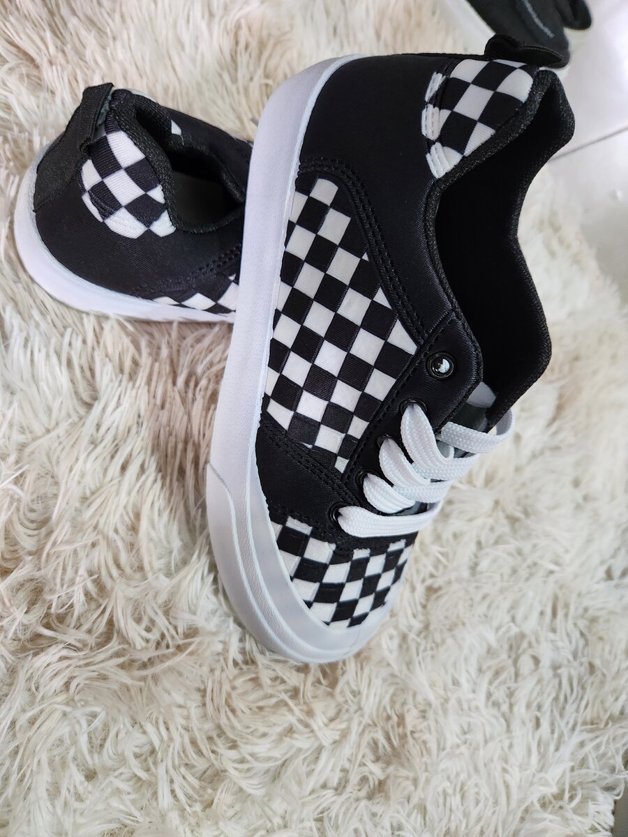 Baskets à carreaux mode