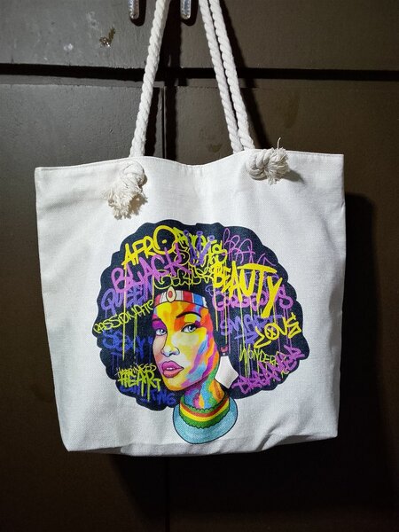 Sac fourre-tout artistique en toile