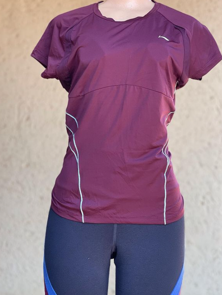 burgundy t-shirt