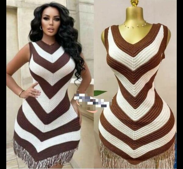 Robe Tricotée Vintage Élégante