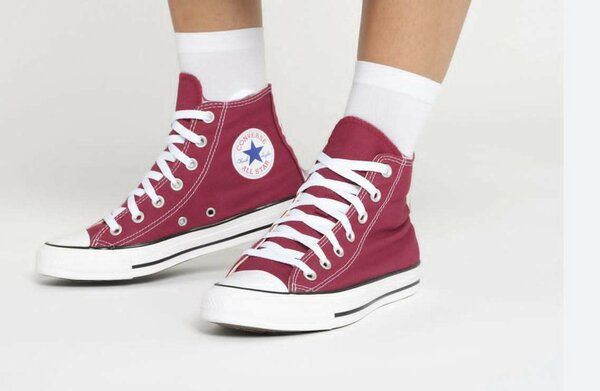 Baskets montantes rouges unisexe