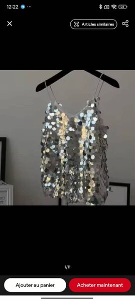 Top à sequins brillants