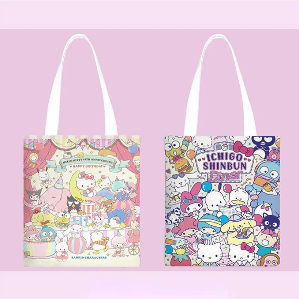 Tote bag kawaii motifs