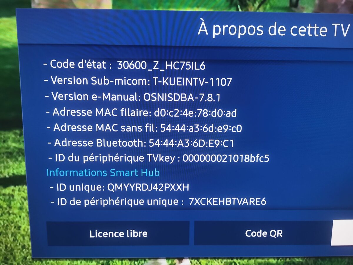 TV led Samsung 70 pouces/ Écran crystal /série 7 / 4k UHD