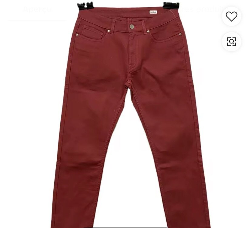 Pantalon en denim rouge homme