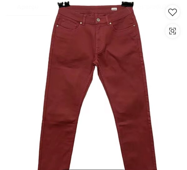 Pantalon en denim rouge homme