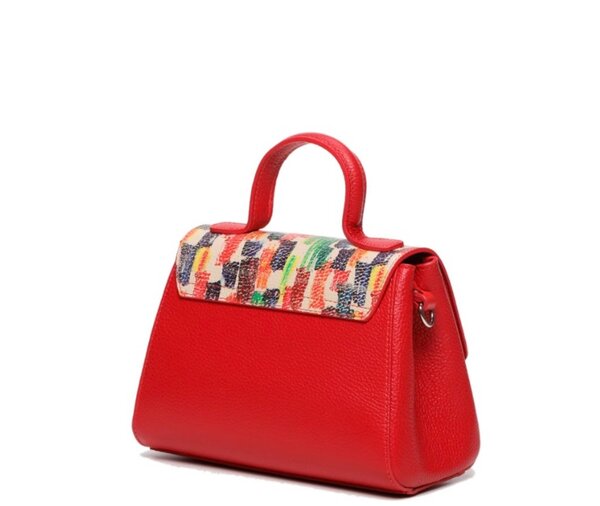 Sac en bandoulière Victor&Hugo en cuir Amalia couleur rouge