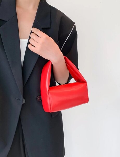 Red tote bag