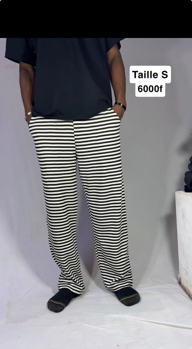 Pantalon ample  à rayure