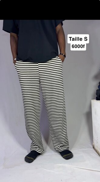 Pantalon ample  à rayure