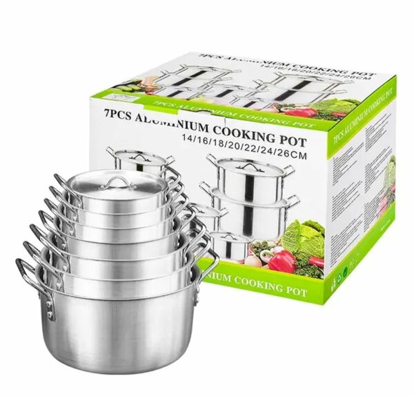 SET OF POTS (7PIECES)