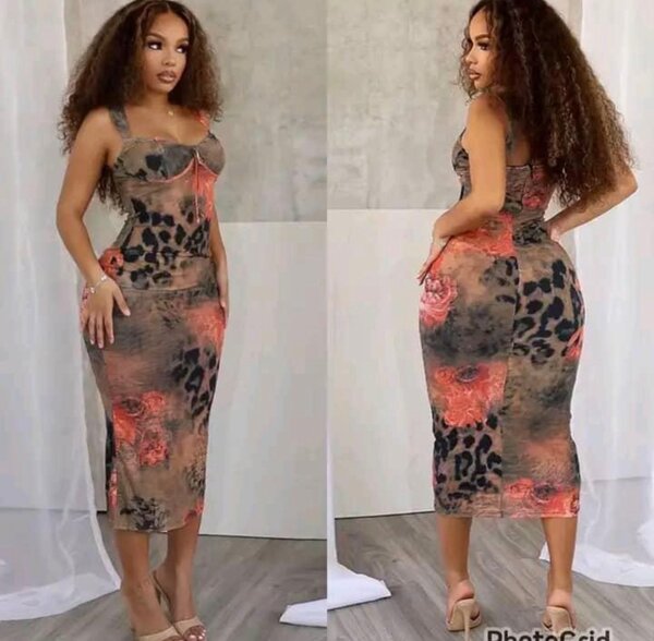 Robe Midi Imprimé Animal
