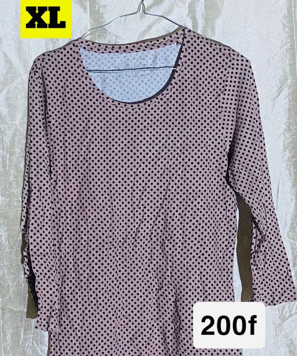 T-shirt à pois grande taille