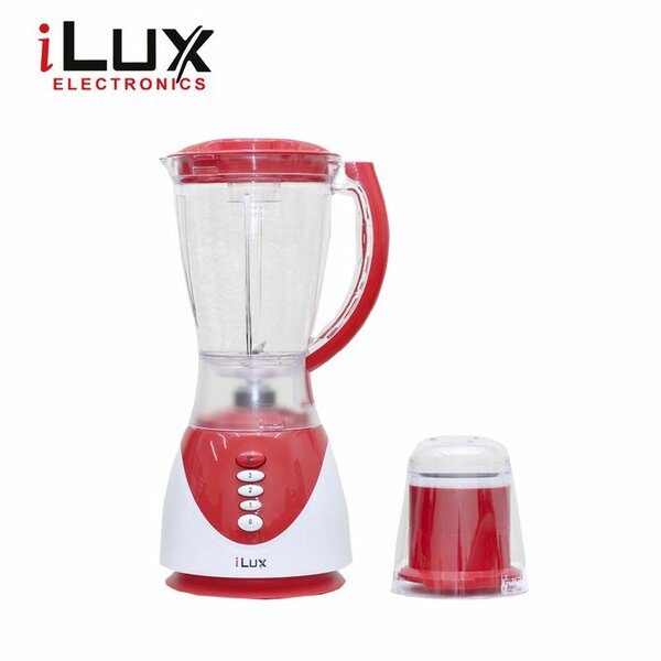 Ilux Blender & Grinder LX-1731 - 2 En 1 - 1.5 L - 3 Vitesses - ROUGE
