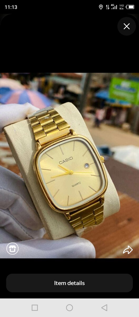 Casio Gold Square Watch