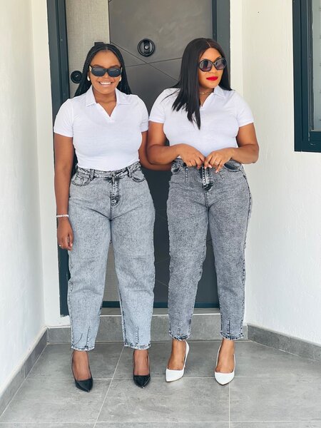 Grey mom jeans