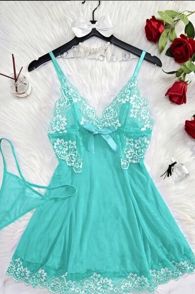 Women's beautiful sky blue nightgown