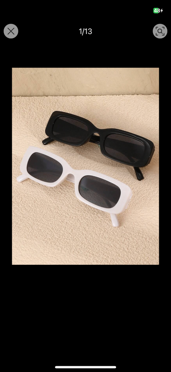 Lunettes de soleil rectangulaires