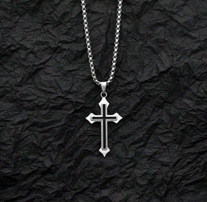 Collier croix élégant argent