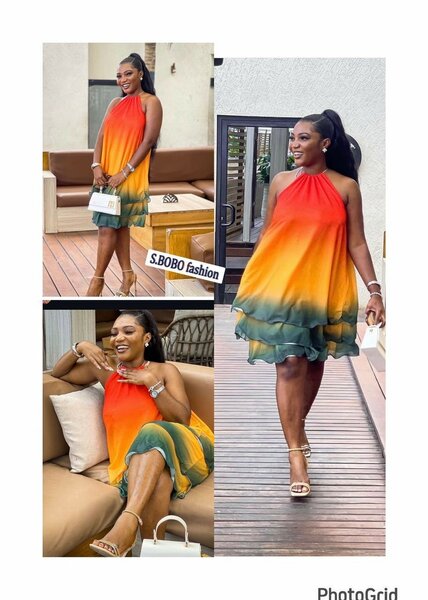 Robe multicolore