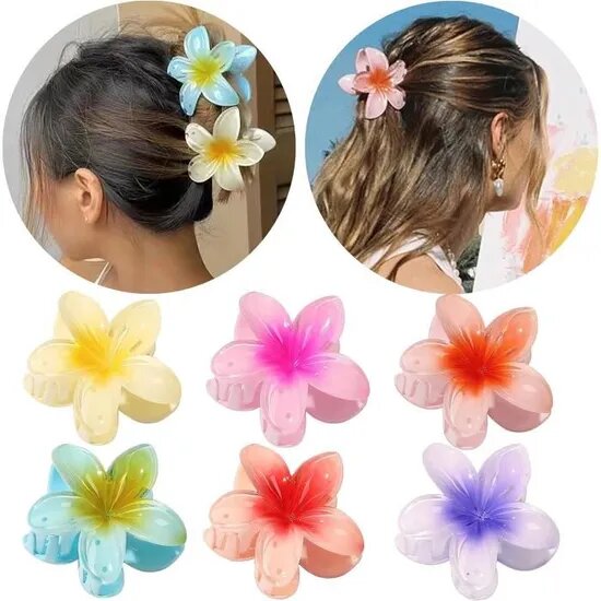 Pinces à cheveux fleur colorées