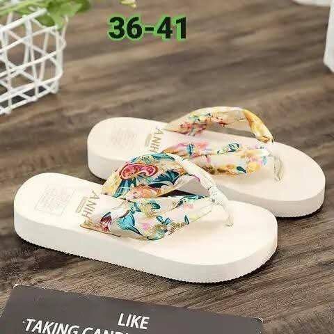 Tongs floraux confort femme