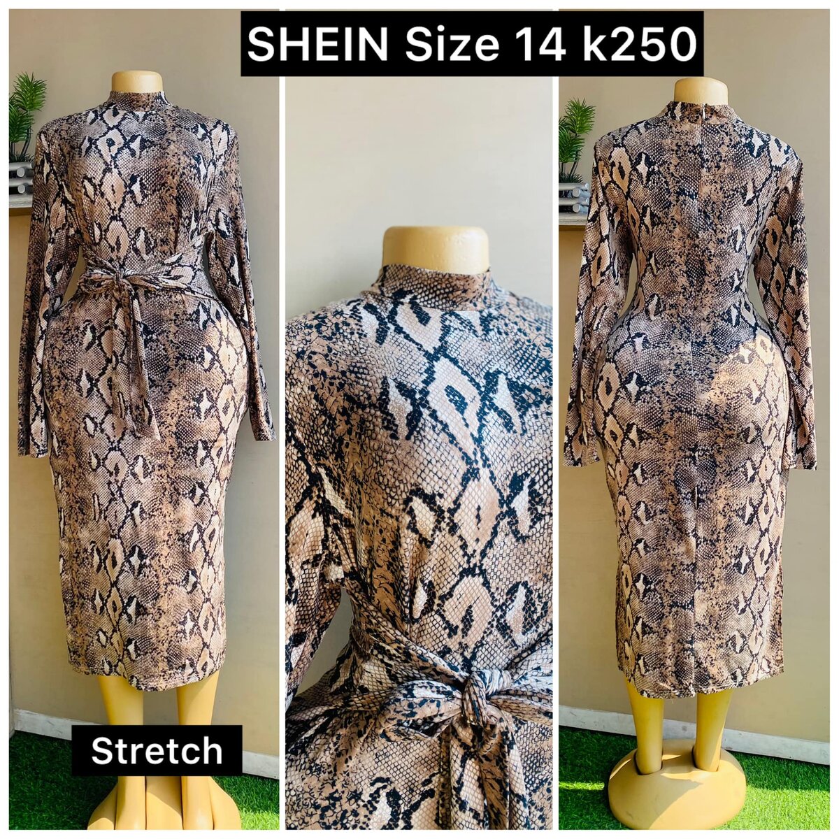 brown dress shein