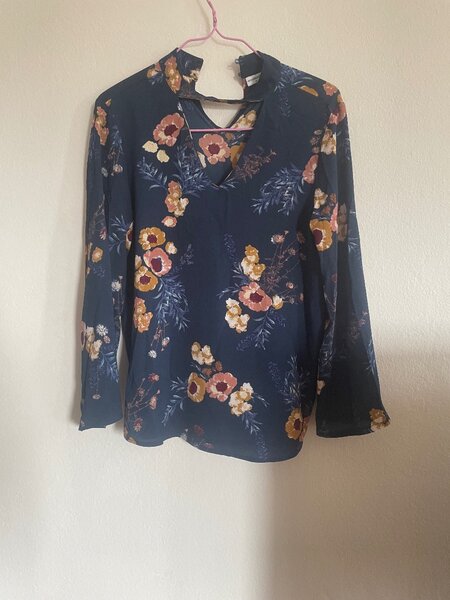 Top bleu friperie
