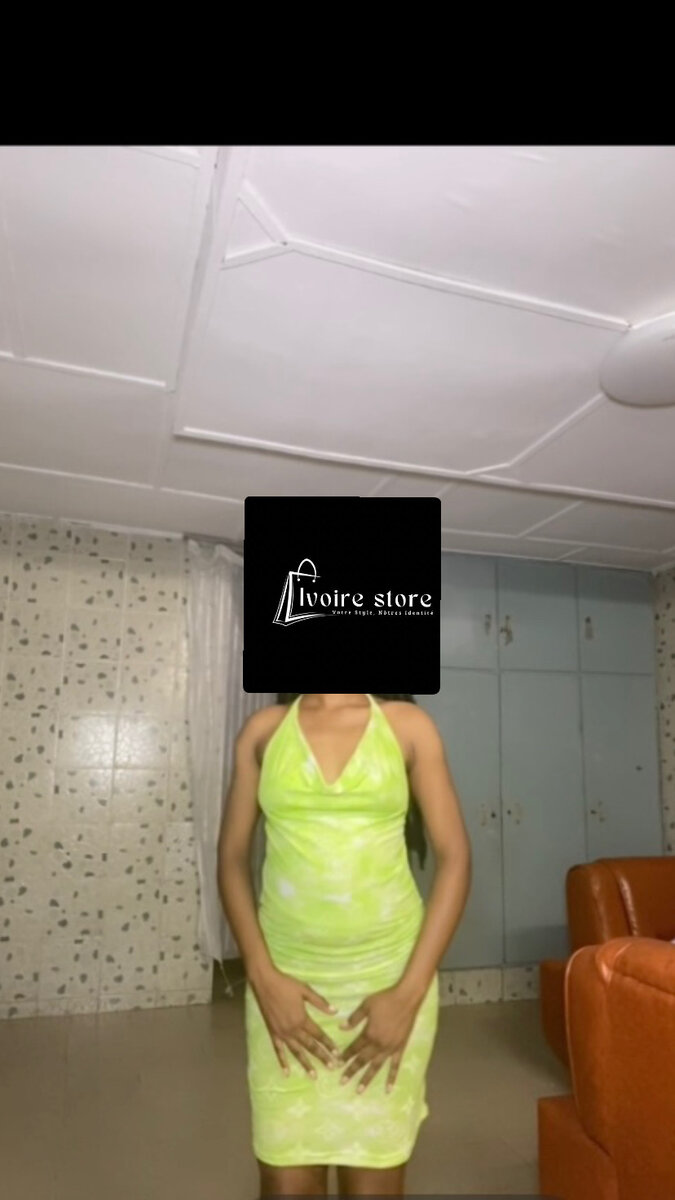 Robe d'été jaune fluo