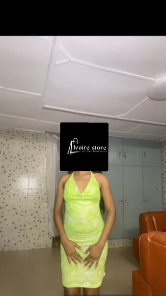 Robe d'été jaune fluo
