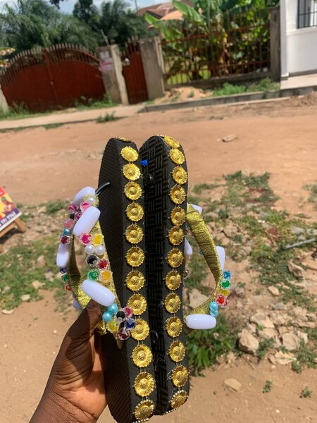 Beaded slippers