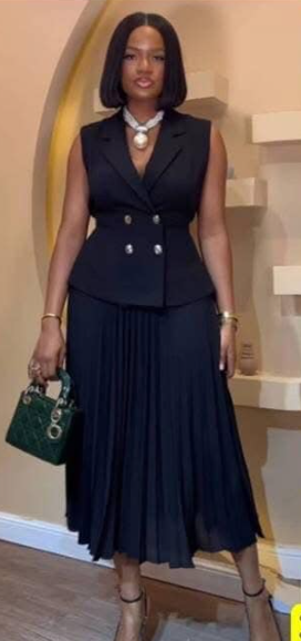 Women's 2-piece suit, vest and skirt