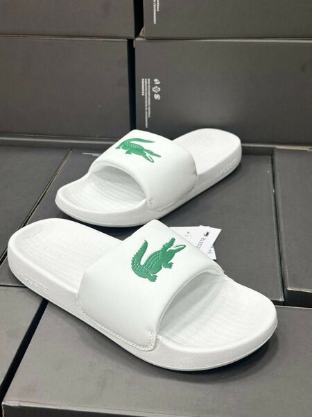 Tongs Lacoste Blancs Homme