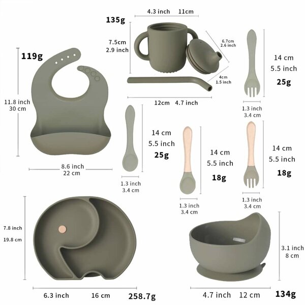 Silicone Baby feeding Set