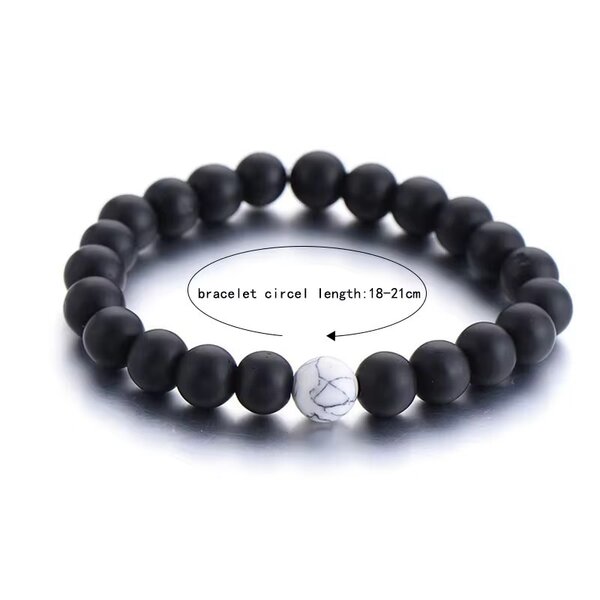 COUPLE  HOWLITE  BLANC ET ONYX