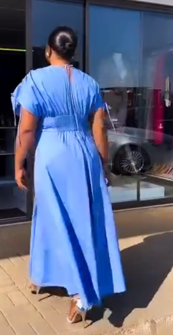 Women's blue dress